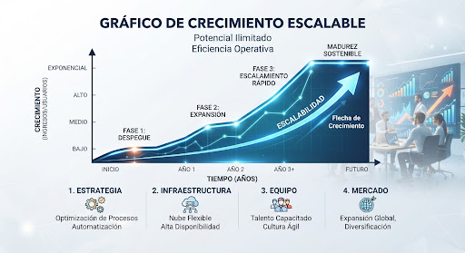 Gráfico de crecimiento escalable